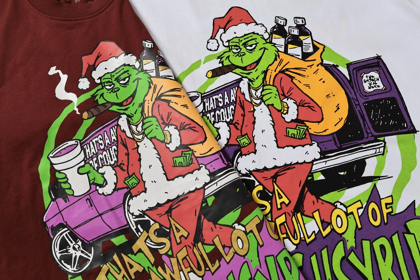 # / ｜ THAT'S A AWFUL LOT OF COUGH SYRUP In Stock T （fabric):32 Sizes（size）：S-M L X L （colour）： / 👉